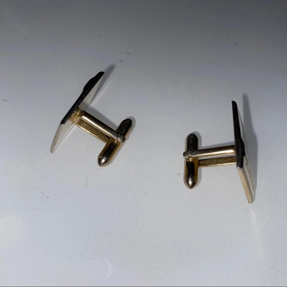 Swank vintage‎ patterned cuff links & matching pin